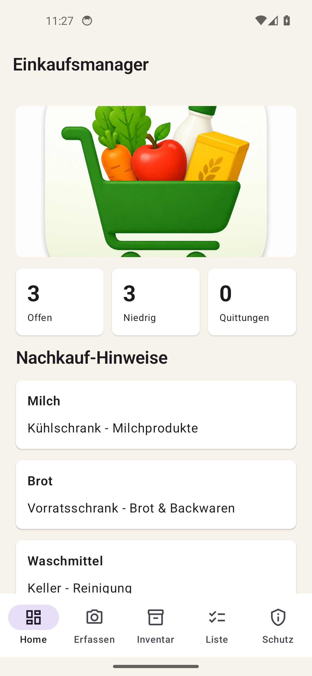 Einkaufsmanager dashboard