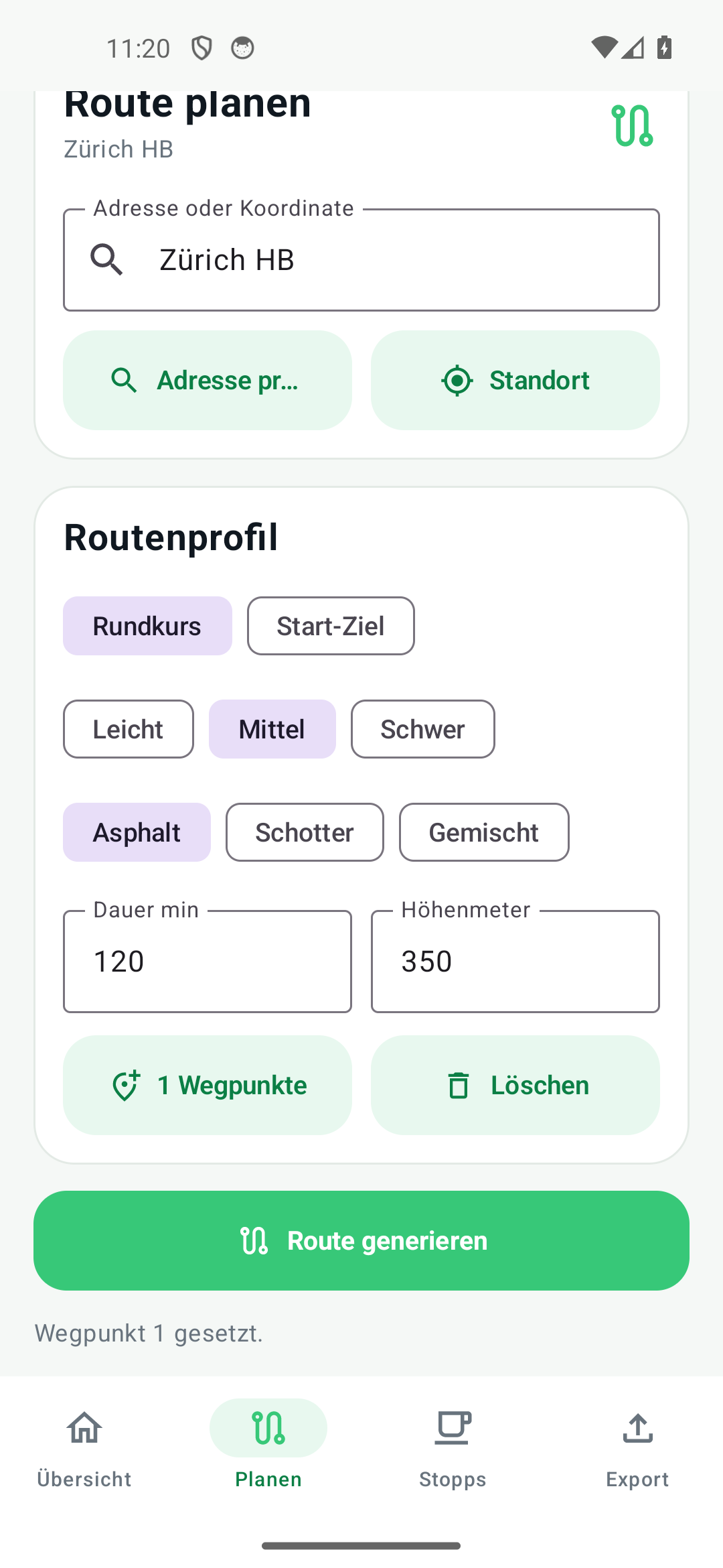 VeloAI echte Wegpunktplanung